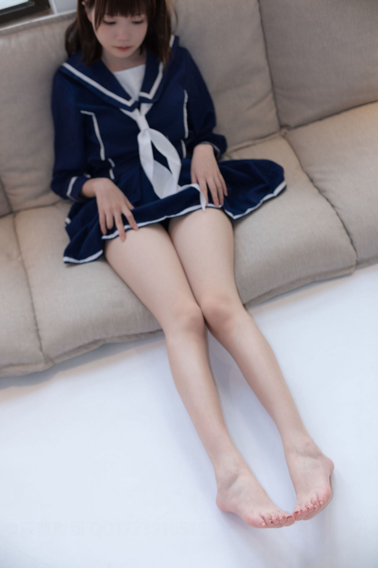 [森萝财团] X-043 天台黑丝水手服